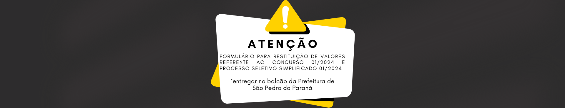 FORMULÁRIO PARA RESTITUIÇÃO DE VALORES REFERENTE AO CONCURSO Nº 01/2024 E PROCES