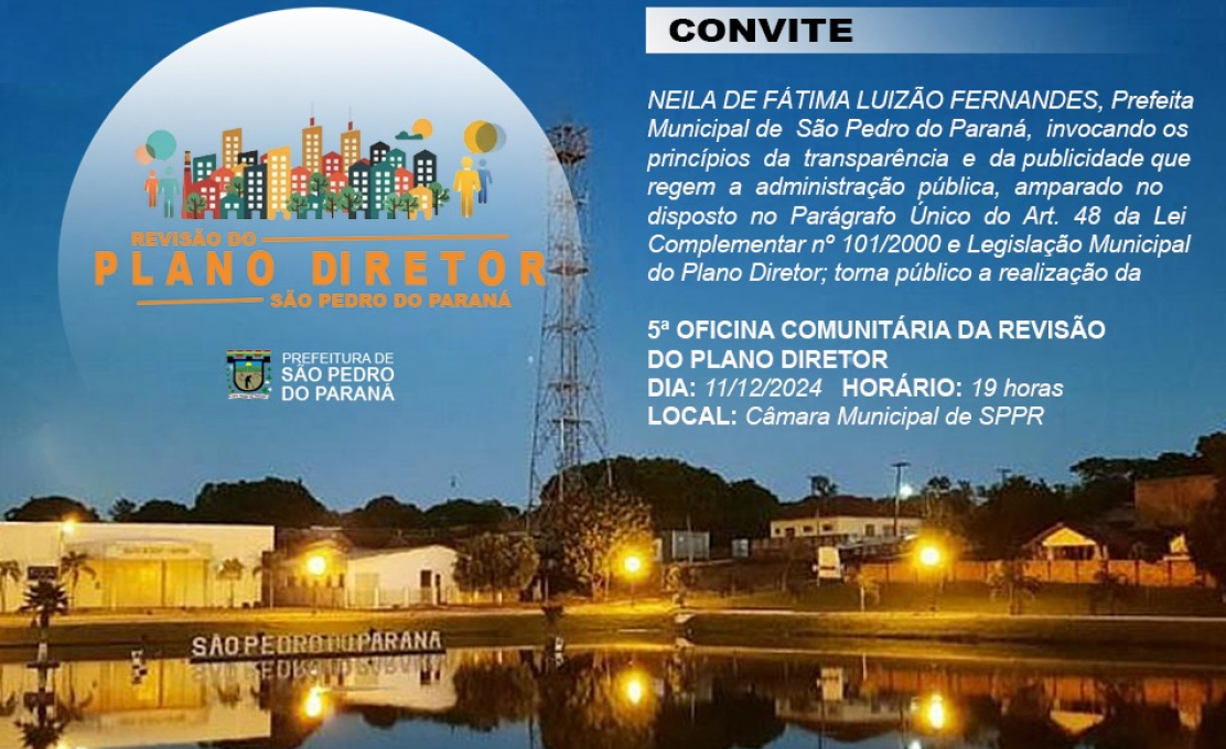 CONVITE - REVISÃO DO PLANO DE DIRETOR 